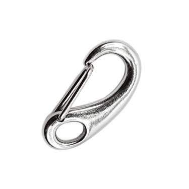 Imagem de MARINE CITY Gancho de pressão de mola em aço inoxidável grau 316 5 cm para fuzileiros navais – barcos – iates – caravanas (pacote com 1)