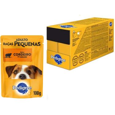 Imagem de Kit Ração Úmida Pedigree Sachê Cordeiro ao Molho para Cães Adultos de Raças Pequenas - 18 Unidades
