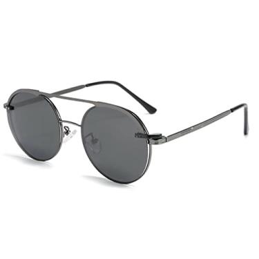 Imagem de Óculos de sol retrô grande moldura oval luz polarizada feminino design magnético 2 em 1 óculos de sol masculinos óculos de ciclismo ao ar livre, arma C1 preto, polarizado