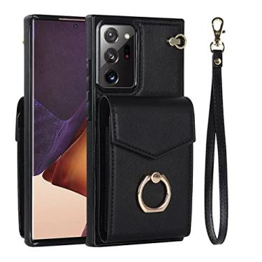 Imagem de Carteira de couro capa de telefone para Samsung Galaxy S22 Ultra S21 Plus S20 Note20 A52S A72 A33 A53 A13 A12 A51 Capa, preto, para Samsung A73 5G