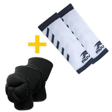 Imagem de Kit Manguito Volei + Joelheira Acolchoada - Joelheira elástica para volei-Unissex