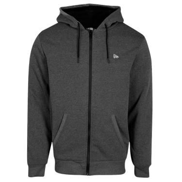 Imagem de Moletom New Era Masculino Essentials Full-Zip Hoodie Branded Cinza Mescla-Masculino