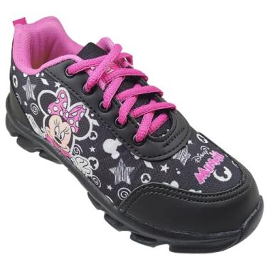 Imagem de Tênis de Led Infantil Luzinha Feminino Minnie Preto Meninas Cor:Preto;Tamanho:25