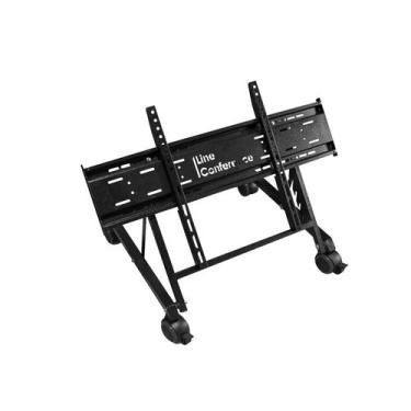 Imagem de Suporte Monitor Video Retorno Trilho Deslizante Rodízio 55'' - Line Co