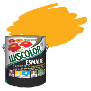 Imagem de Esmalte base agua luskcolor cores 3,6l - Lukscolor, AMARELO BRILHANTE