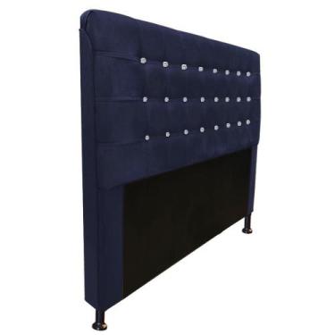Imagem de Cabeceira Estofada Dama com Botões de Strass para Cama Box 195cm King 
