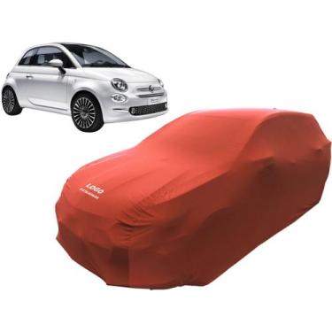 Imagem de Capa Para Cobrir Carro Fiat 500 Tecido Helanca - Mz, Vermelha