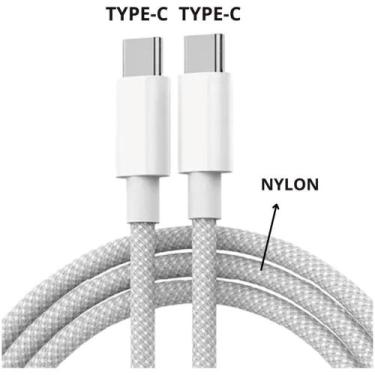 Imagem de Cabo USB-C para USB-C 100W 1 Metro Branco XC-CD-129 - FLEX