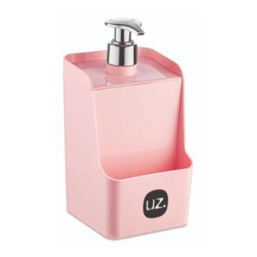 Imagem de Dispenser Slim Solido 500ml Com Porta Esponja Para Pia, Banheiro Premi