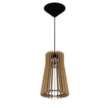 Imagem de Luminária Teto Tipo Pendente Detroit Mdf - Completa Mdf Cru