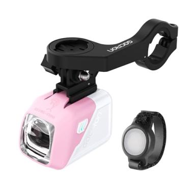 Imagem de Gaciron luz bicicleta dianteira CETUS-1700, design ótico com feixe alto e baixo baixo, luz de bicicleta de alumínio aerodinâmico e controlo remoto sem fio, farol de bicicleta de 4200 mAh com 6 modos