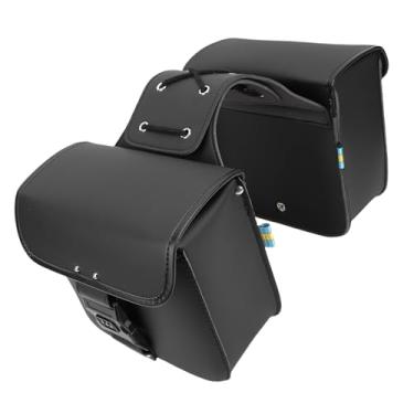 Imagem de aqxreight Seldes de Moto Solas de Couro PU Sacos Laterais à Prova D'água 7.4L Capacidade de Ajuste Universal Com Corda Ajustável para a Rua Roadster 500 Indian Models