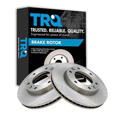 Imagem de TRQ Conjunto de par de rotores de freio a disco dianteiro para Hyundai Entourage 2007-2009 / Kia Sedona 2006-2012