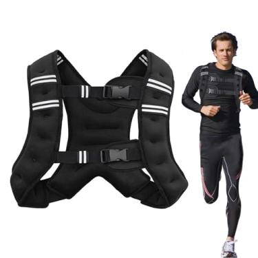 Imagem de Colete com Peso 2kg, 5kg, 10kg, Bolso Prático, Colete com Peso para Corrida com Faixa Refletiva para Homens, Mulheres, Treino, Treinamento de Força, Corrida, Caminhada