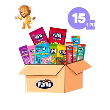 Imagem de Kit 15 un Bala Fini Tubes e Gelatinas Sortido 15g - Fini