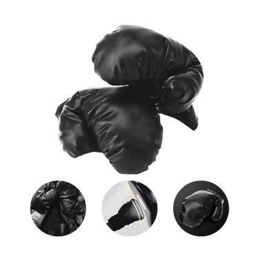Imagem de Luvas De Boxe Preta  Para Treinamento Resistente