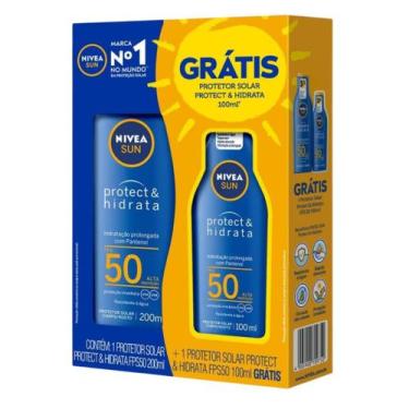 Imagem de Kit Protetor Solar Corporal Nivea FPS50 200ml + FPS50 100ml