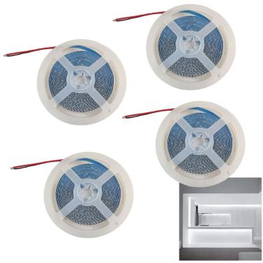 Imagem de Fita Led 6500K 5 Metros 16W 240 Leds Kit 4 Unidades Quarto Sala Casa Apartamento Iluminaçao