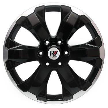 Imagem de Jogo De Rodas S10 Aro 18 Tala 7.0 Furação 6×139.7 Diamantada Preta