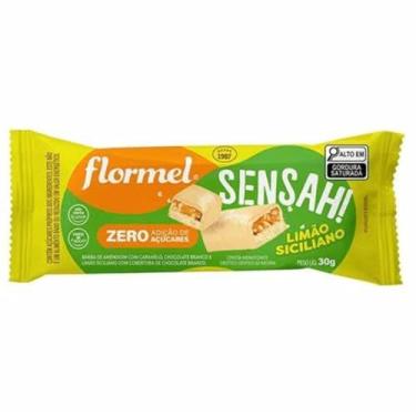 Imagem de Barra de Amendoim Flormel Sensah! Limão-Siciliano Cobertura Chocolate Branco 30g