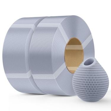 Imagem de Creality Refil de filamento PETG Filamento de impressora 3D, refilamento de 2 kg 1,75 mm (2 kg) para carretel reutilizável de laboratório bambu, precisão dimensional ± 0,03 mm, cinza PETG