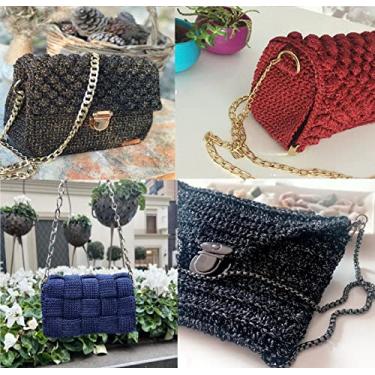 Imagem de Lukche Cordão de macramê de poliéster premium de 1,5 mm x 150 metros brilhante, corda colorida, crochê de fio, suprimentos de macramê para cabides de parede, bolsas, placas inferiores, tapetes (ouro