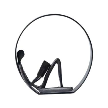 Imagem de IEUDNS Estatueta de leitura, escultura decorativa, ornamento criativo de mesa, estátua de leitor para entrada, sala de estar, mesa, decoração de casa