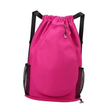 Imagem de menolana Mochila de tênis, bolsa para raquete de tênis, equipamento para transporte, presente para adultos, bolsa para raquete de badminton, mochila esportiva, Rosa Vermelha