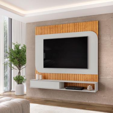 Imagem de Painel Para Tv Até 65 Polegadas Com Nichos Tom Cedro/bali - Dj Móveis