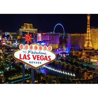Imagem de CORFOTO Tecido Las Vegas Tema Fotografia Casino Sinal de Estrada Fundo Alfândega Jogos de Azar Destino Turístico Sinal Luz de Boas-Vindas Prédio Adulto Casamento Aniversário Festa Fotoshoot Prop