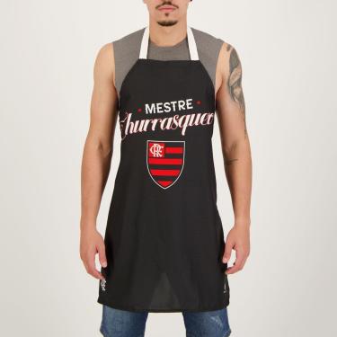 Imagem de Avental Flamengo Mestre Churrasqueiro Preto-Unissex