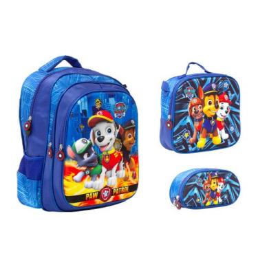 Imagem de Kit Bolsa Mochila Infantil Menino Patrulha Canina - Toys 2U