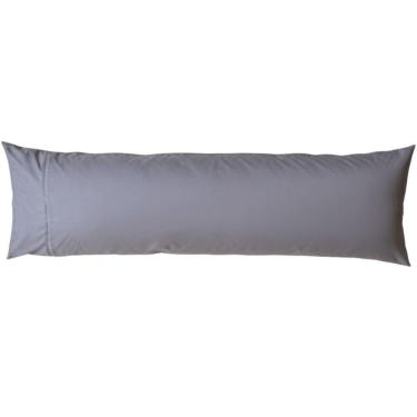 Imagem de Fronha Para Travesseiro Body Pillow Com Zíper 40x140cm Home&cia Cinza