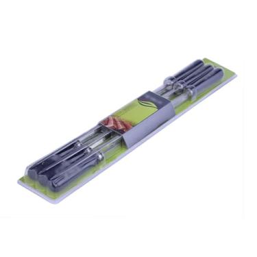 Imagem de Ainoli Espeto de Churrasco Grelhar Kabob Espetos de Metal Reutilizáveis ​​Heavy Duty Aço Inoxidável Churrasco Shish Kabob Ferramentas para Cachorro Quente Carnes Peixe Legumes Bife