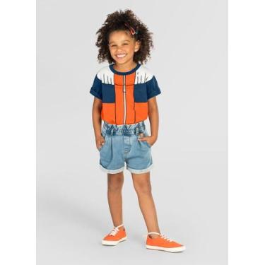 Imagem de Camiseta infantil unissex Naruto Brandili, 12, Azul