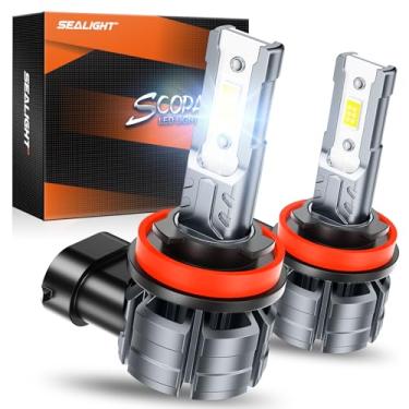 Imagem de SEALIGHT Lâmpada LED de neblina H11 H16 H8, luz branca 6500K