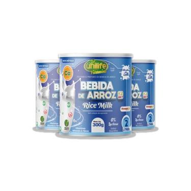 Imagem de Kit 3 Bebida de Arroz Sabor Baunilha Unilife 300g