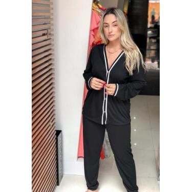 Imagem de Pijama Casal Combinando Feminino Masculino Conjunto Inverno - PIJAMAS 