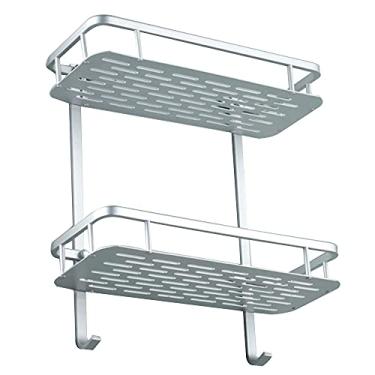 Imagem de Porta Shampoo Duplo Prateleira Banheiro Parede Chuveiro Aluminio Sabonete