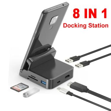 Imagem de Tipo C Docking Station  suporte do telefone  Dex Pad Station  USB C para compatível com HDMI  USB