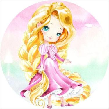Imagem de Painel Redondo 3D Sublimado Rapunzel Enrolados Frd-3234