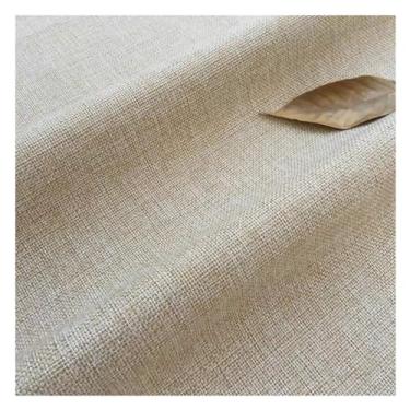 Imagem de Costura e Tecido Tecido Macio De Algodão E Linho De 1 A 3 Jardas, Tecido De Costura De Cor Sólida Para Móveis Estofados, Material De Pano Para Almofadas De Sofá E Toalhas De Mesa (Color : Beige, Siz