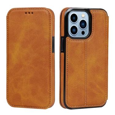 Imagem de TONEDY Capa carteira para iPhone 15/15 Pro/15 Plus/15 Pro Max, capa magnética de couro flip com compartimentos para cartões, suporte, proteção para câmera, TPU à prova de choque, capa interna,