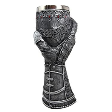 Imagem de Atlantic Collectibles Mediaeval Knight Of Chivalry Gauntlet 24cm H 240ml Wine Drink Goblet Chalice Cup