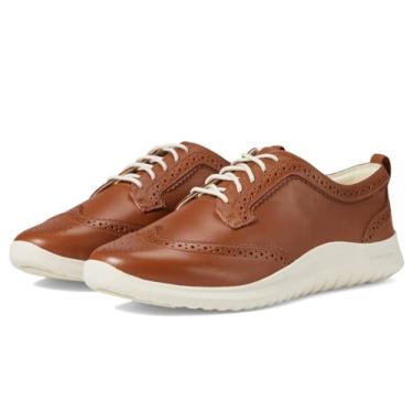Imagem de Cole Haan Sapato Oxford feminino Zerogrand Meritt Wing Tip, Bronze britânico/marfim, 5