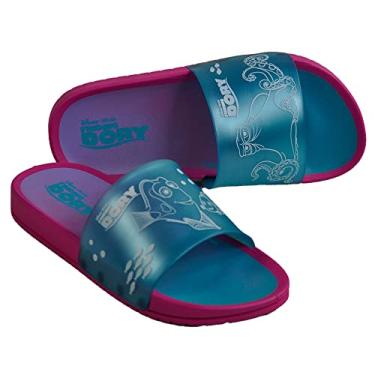 Imagem de Grendene Kids Slide Procurando Dory Polvo Pop Chinelo, Unissex Criança, Rosa/Azul, 28