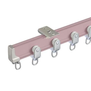 Imagem de Trilho de cortina dobrável, trilho de cortina de teto flexível, (1,8 m / 5,9 pés, 1,9 m, 2 m/6,6 pés) Suporte dobrável para cortina de box de janela de box RV DIY (Cor: ouro rosa, Tamanho: 3,2 m/10,5