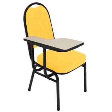 Imagem de Cadeira Universitária para Auditório Linha Hotel Amarelo - Design Offi