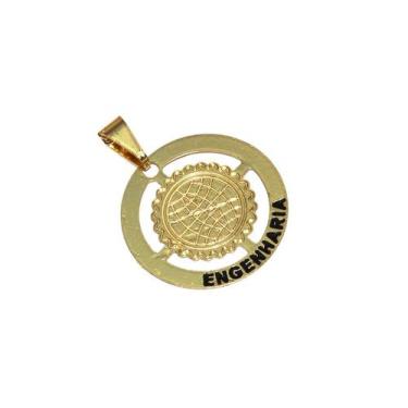 Imagem de Pingente Minha Profissão Engenharia Engenheiro Folheado 18k - Milena F