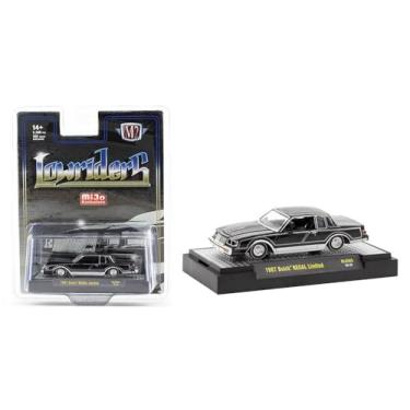 Imagem de 1987 Regal Limited Lowrider Black with Silver Graphics Lowriders Limited Edition to 5500 pieces Worldwide 1/64 Diecast Model Car by M2 31500-MJS